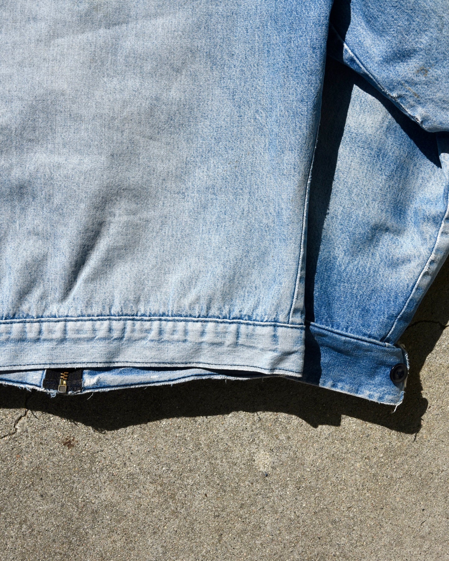 1970s Thrashed and Sun Faded Wrangler Public Center Works Denim Jacket