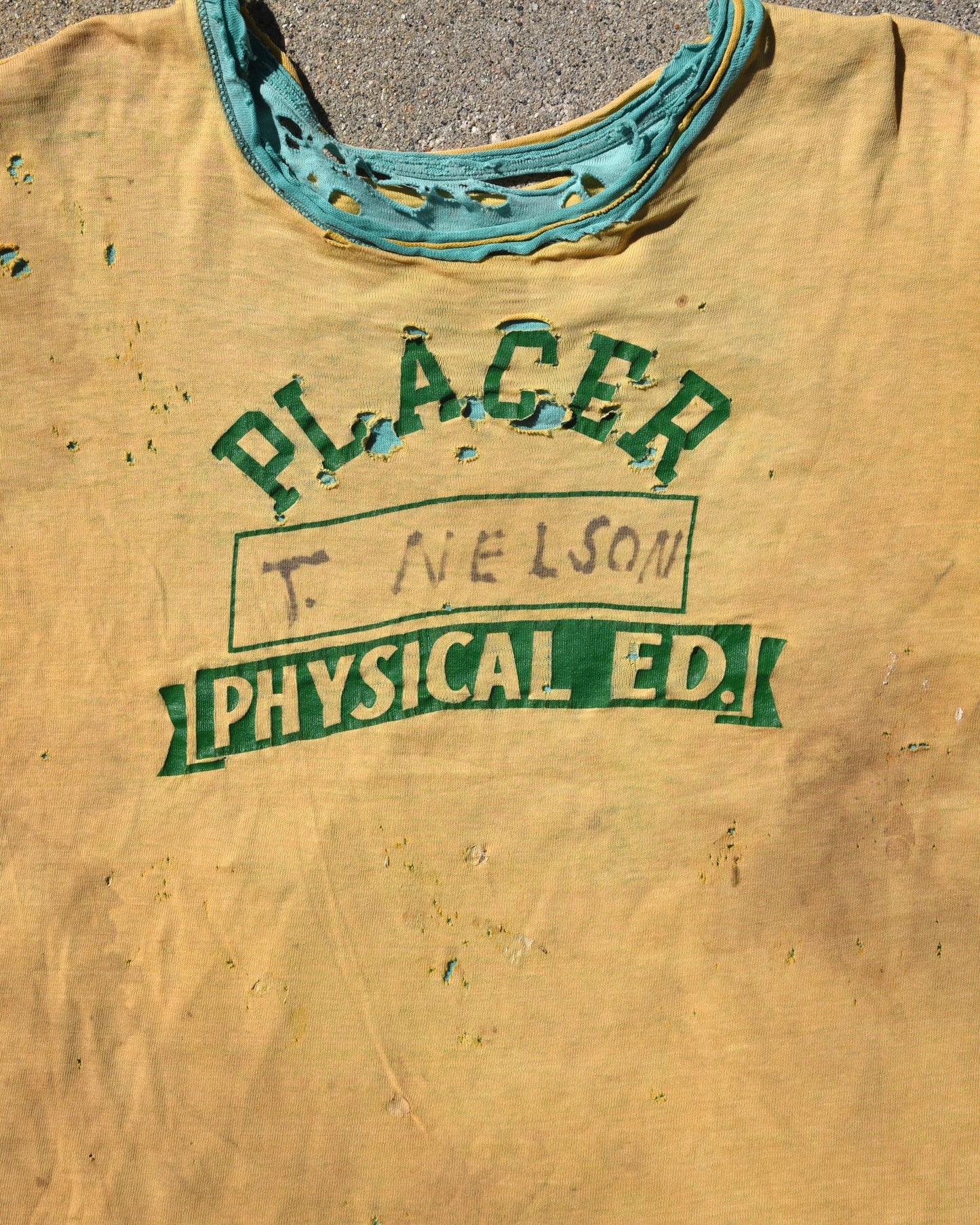 1950s Placer Phys Ed Double Face Tshirt