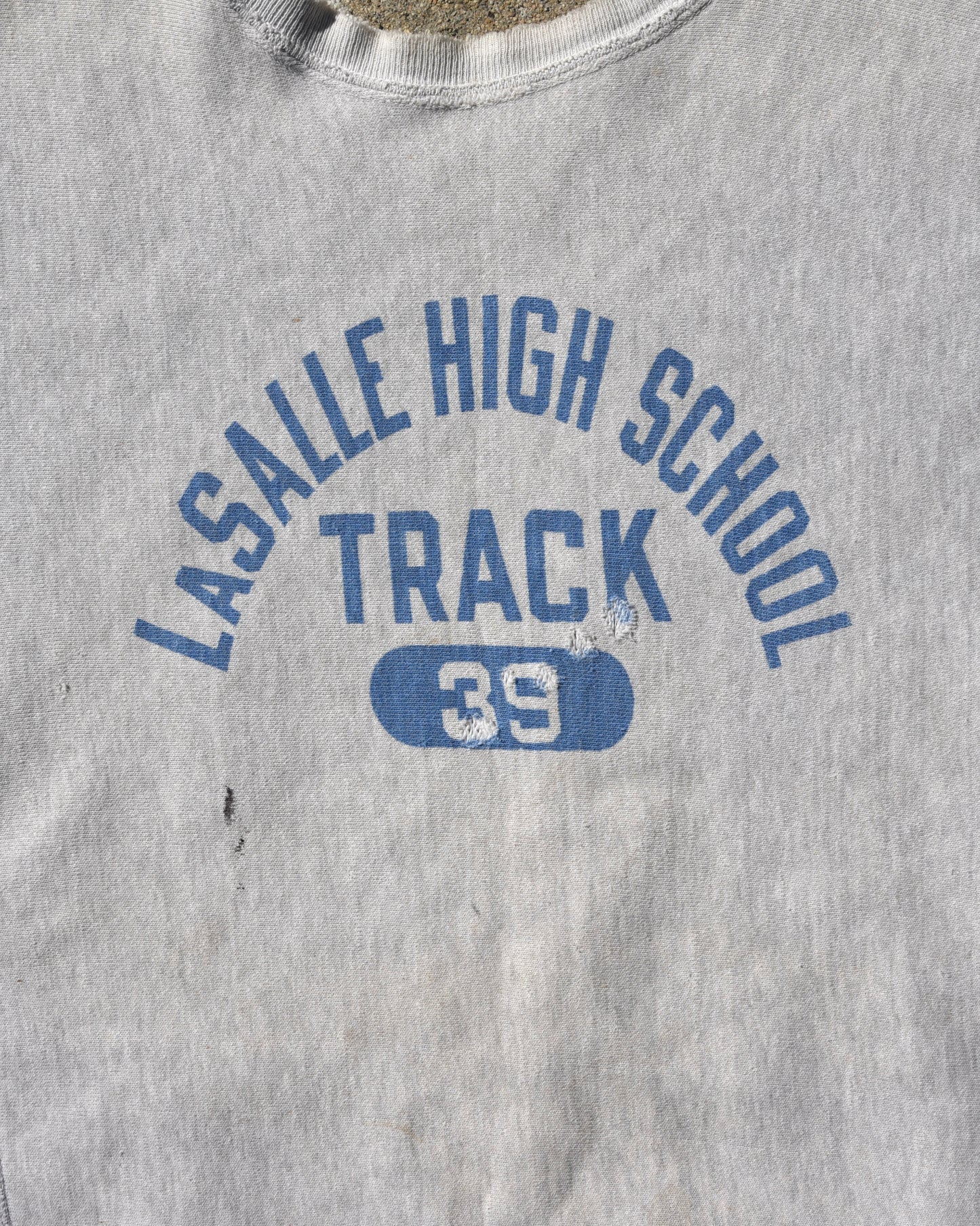 1960s Champion Reverse Weave “Expansion Gusset” LaSalle High School Track Sweatshirt