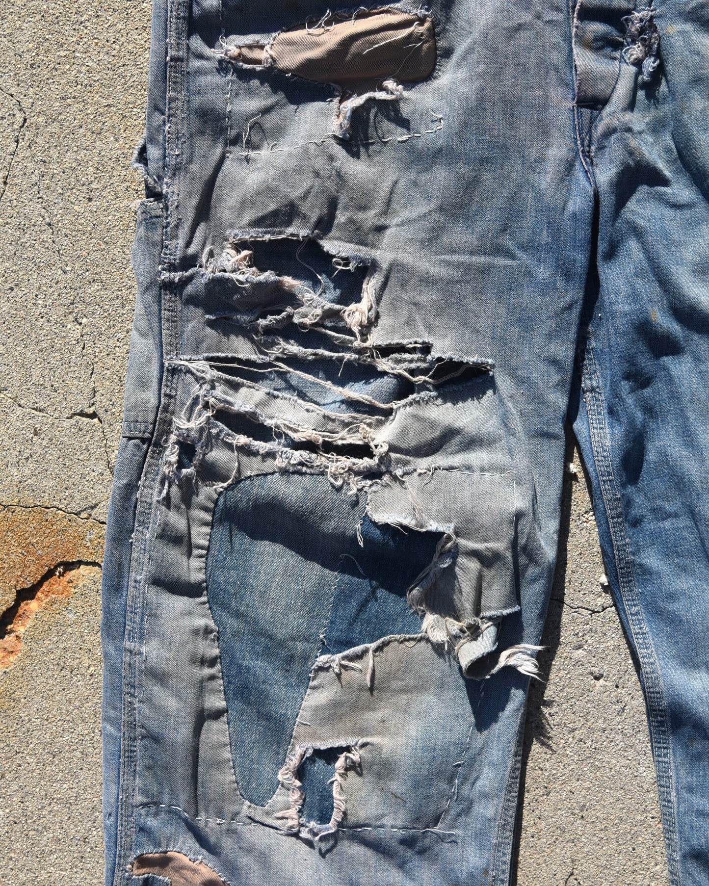 1960s Carhartt Headlight Finck Overalls - Thrashed and Repaired