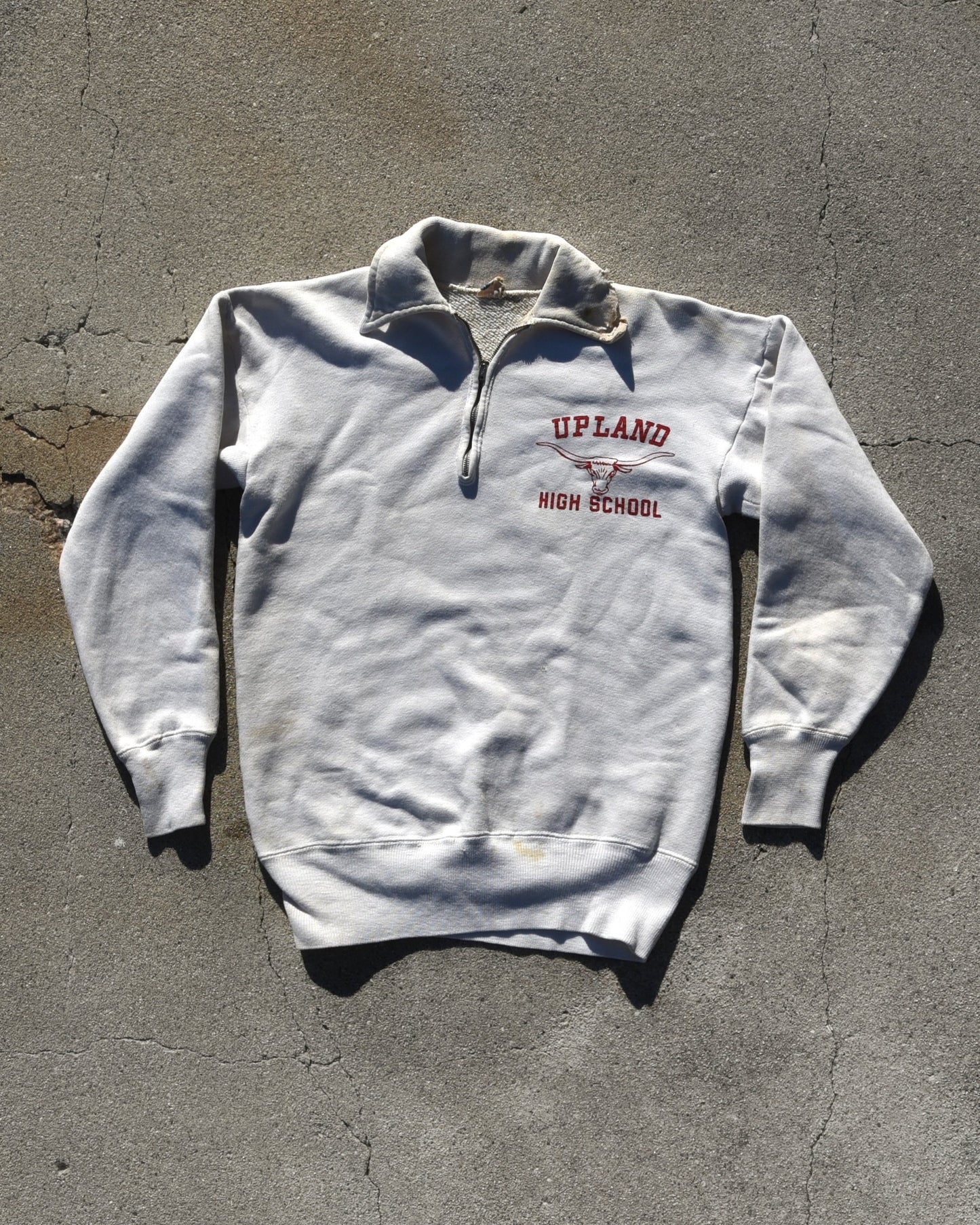 1950s Champion Upland High School Quarter Zip Sweatshirt