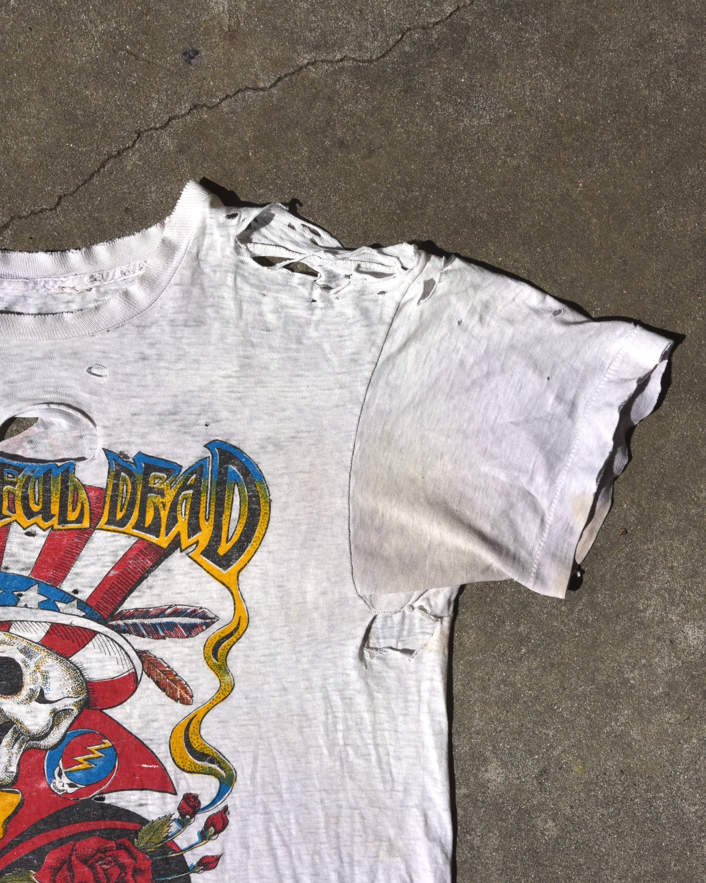 1987 Thrashed Grateful Dead Bob Dylan Alone + Together Tshirt