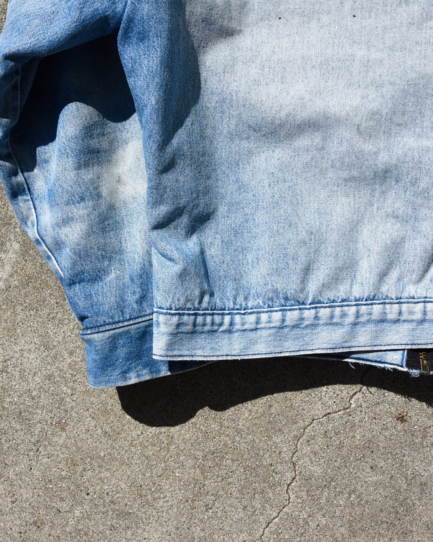 1970s Thrashed and Sun Faded Wrangler Public Center Works Denim Jacket