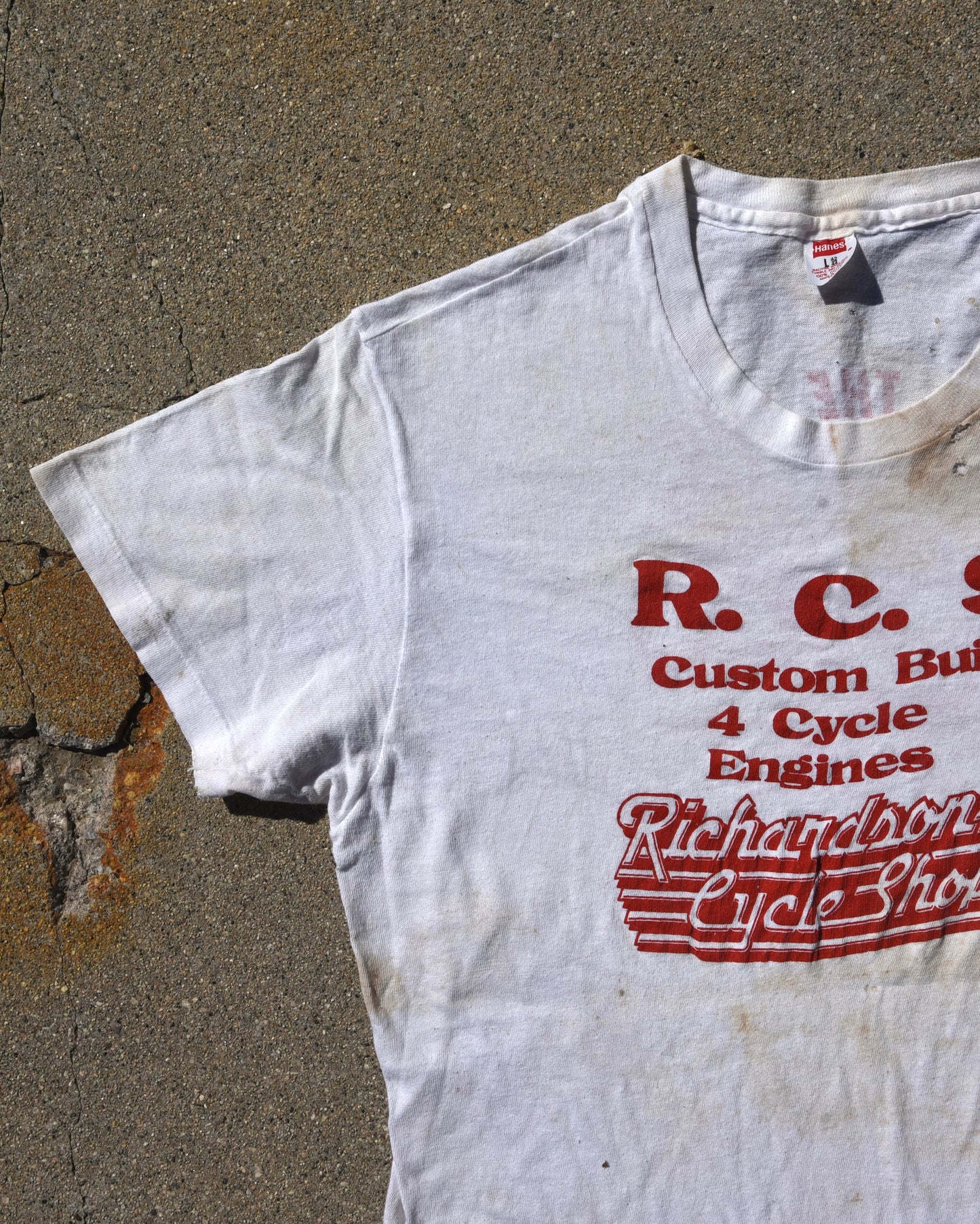 1970s Richardsons Cycle Shop Thrashed Tshirt