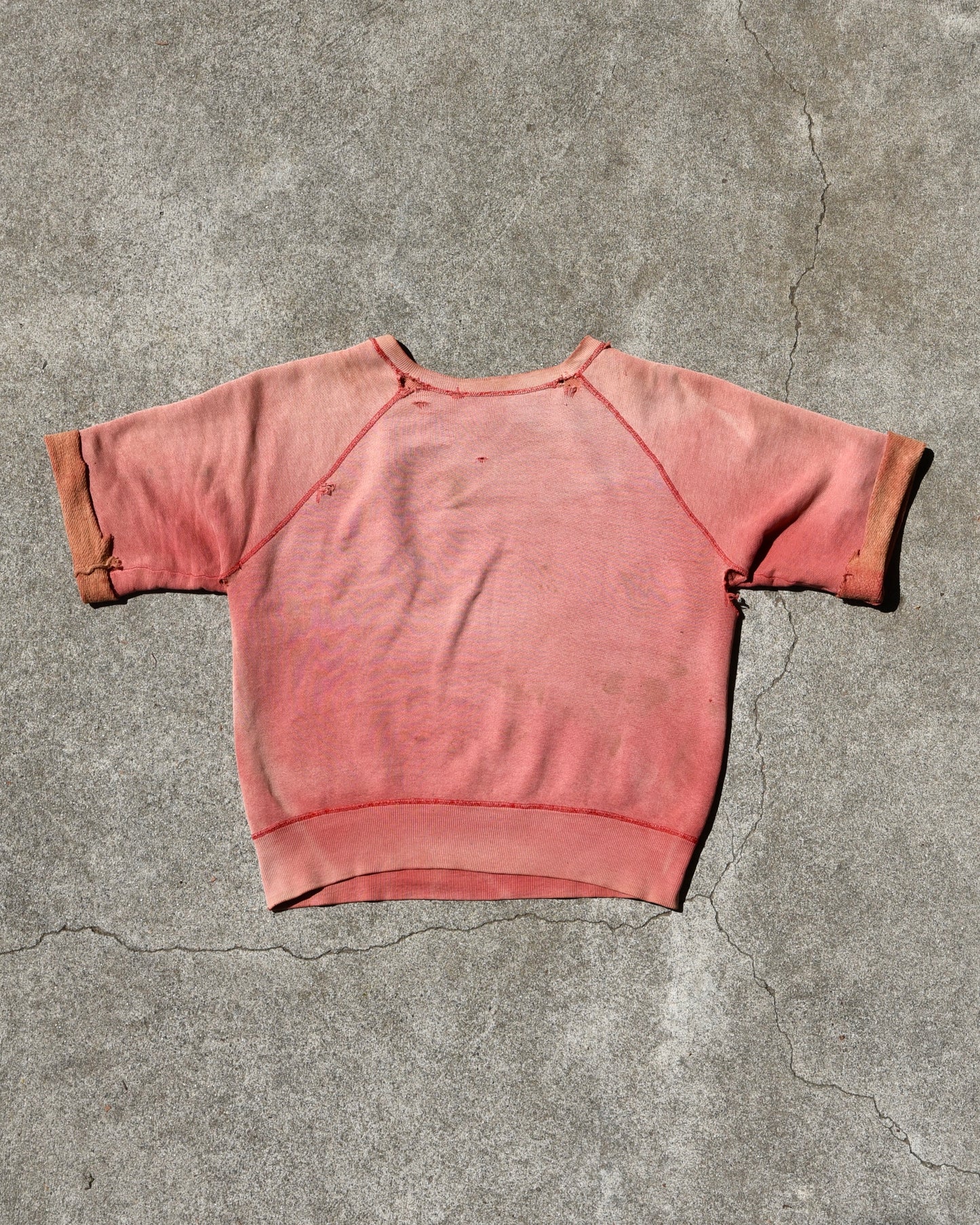 1960s Fraternity Property Of Delta Upsilon Sun Faded Thrashed Sweatshirt