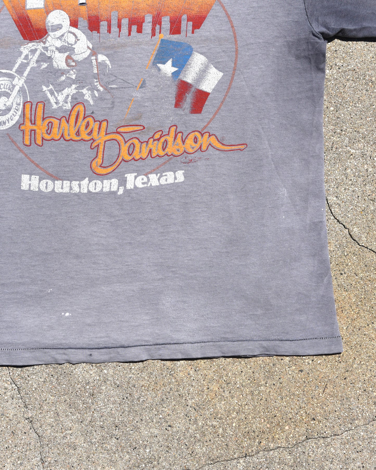 1980s Sun Faded Mancuso Harley Davidson Tshirt