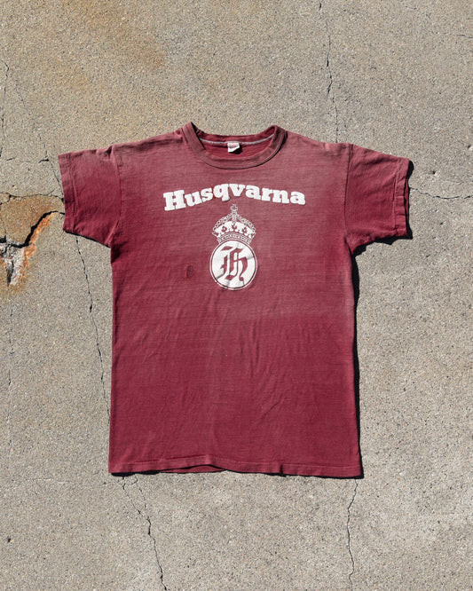 1950s Husqvarna Tshirt - Sun Faded And Repaired