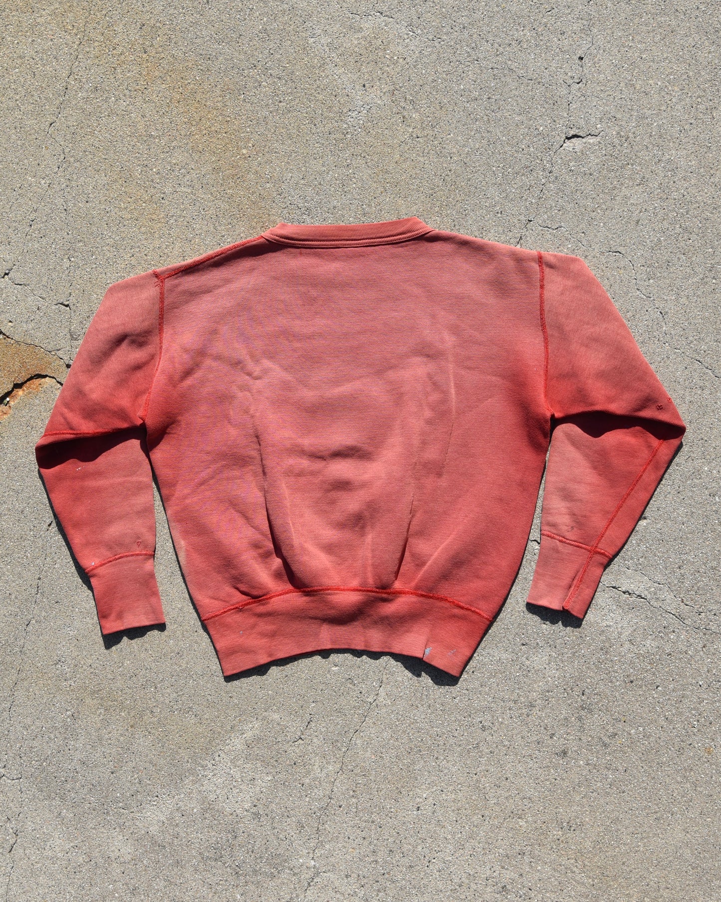 1950s Single V Melvindale Track Crewneck Sweatshirt Distressed Fade Size M