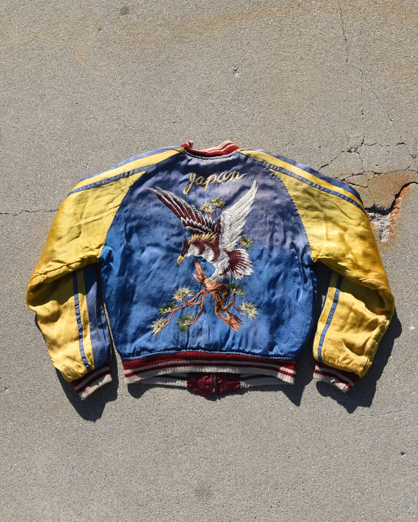 1950s Japan Sukajan Reversible Souvenir Jacket Sun Faded