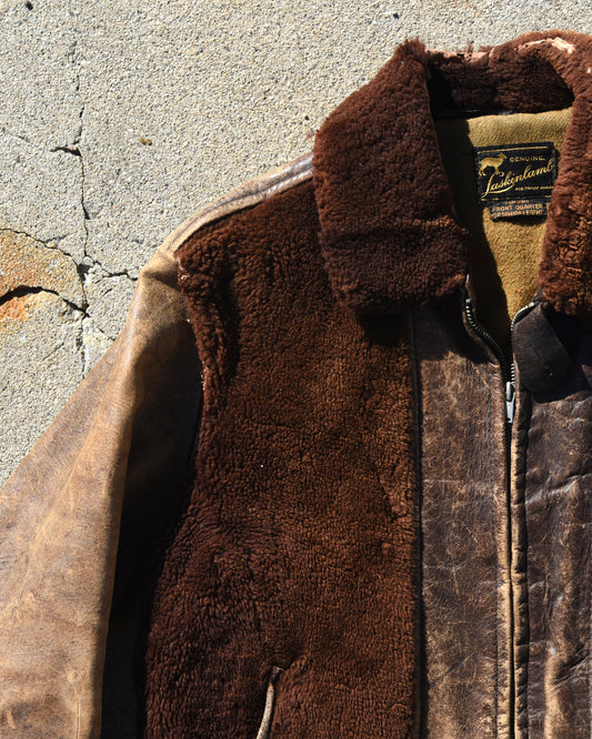 1940s Laskin Lamb Grizzly Fur Horsehide Jacket