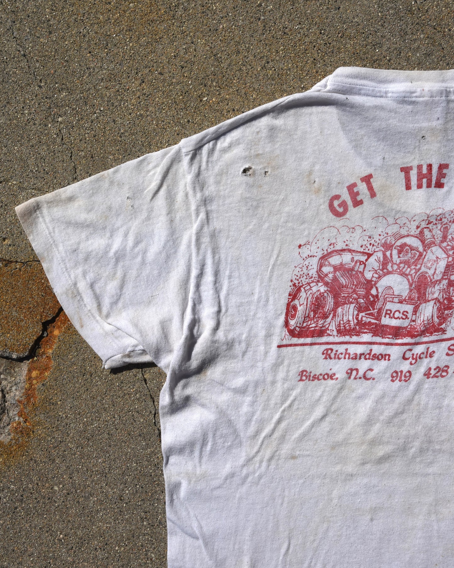 1970s Richardsons Cycle Shop Thrashed Tshirt