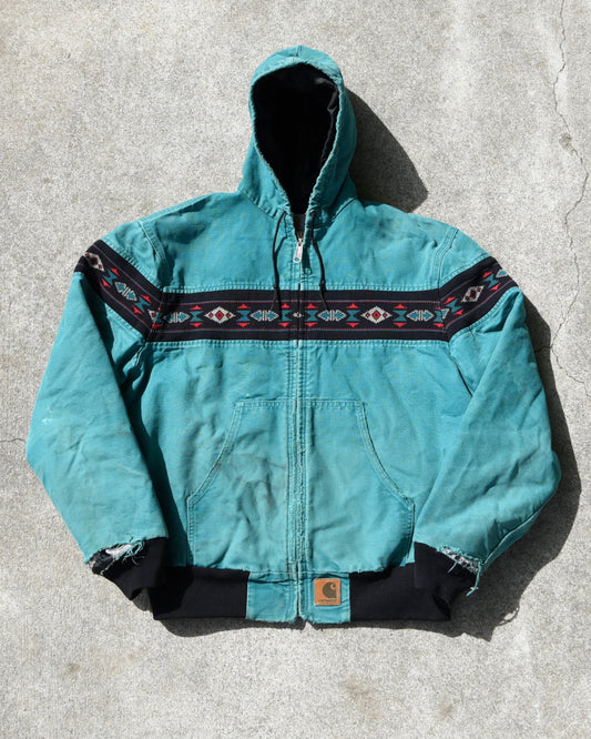 Carhartt JR0055 Hooded Aztec Southwest Canvas Jacket - Medium