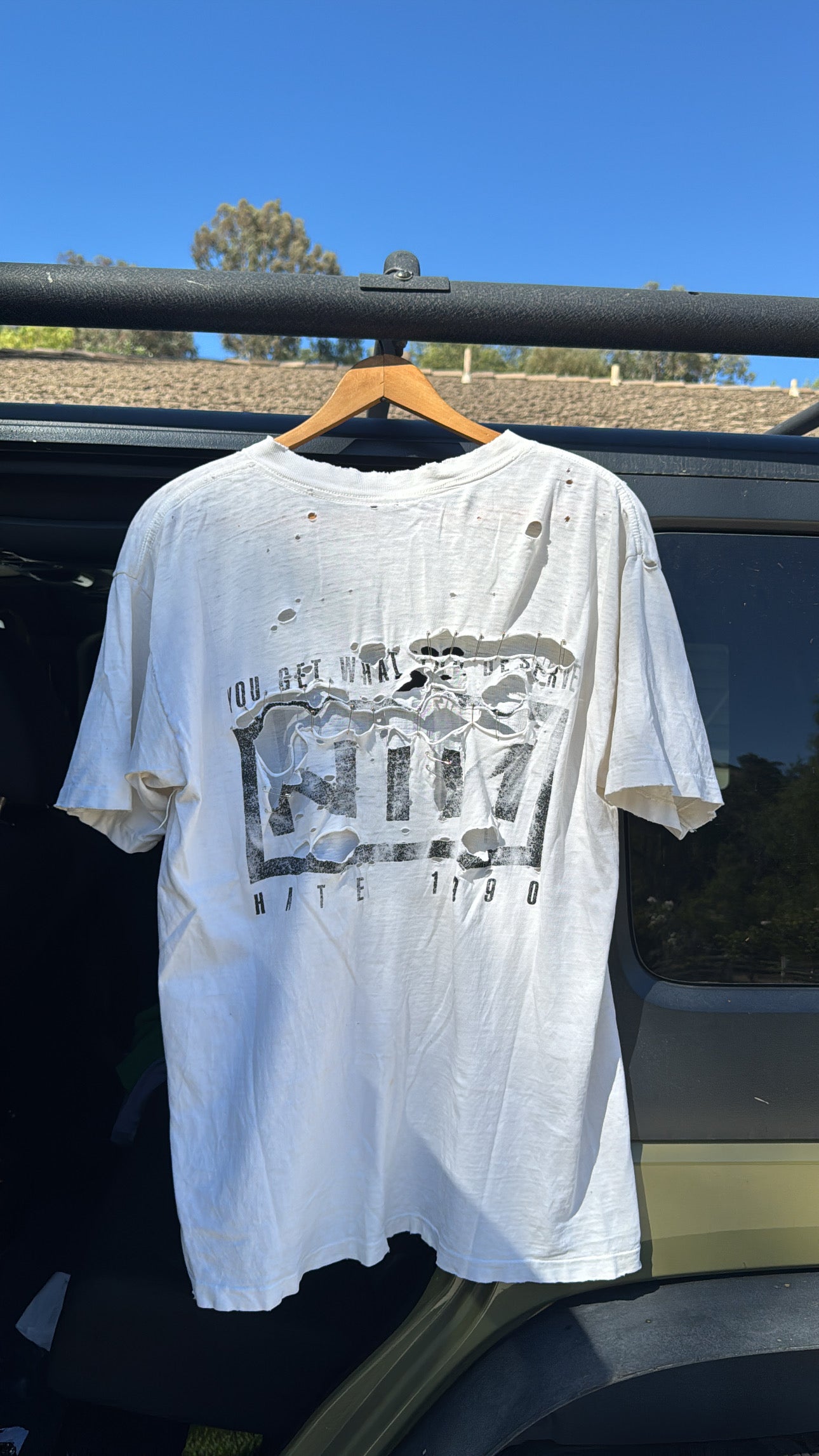 Nine Inch Nails Hate 1990 You Get What You Deserve Tshirt Oneita XL