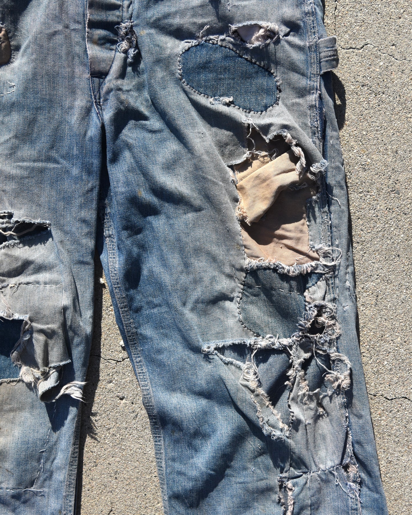 1960s Carhartt Headlight Finck Overalls - Thrashed and Repaired