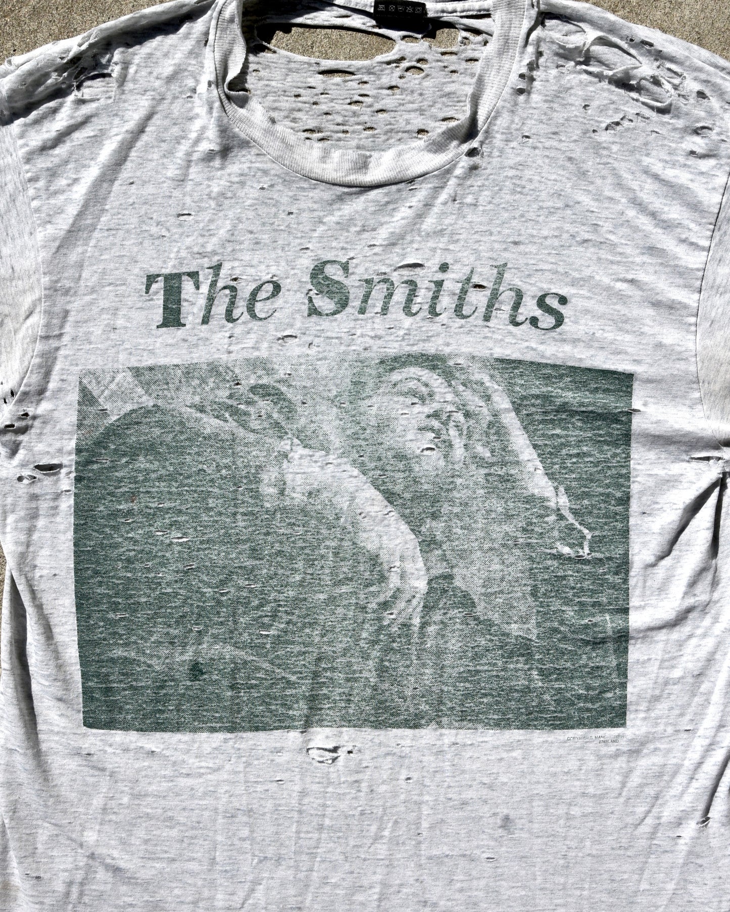 The Smiths 1980s Thrashed Single Stitch - The Queen Is Dead Tshirt