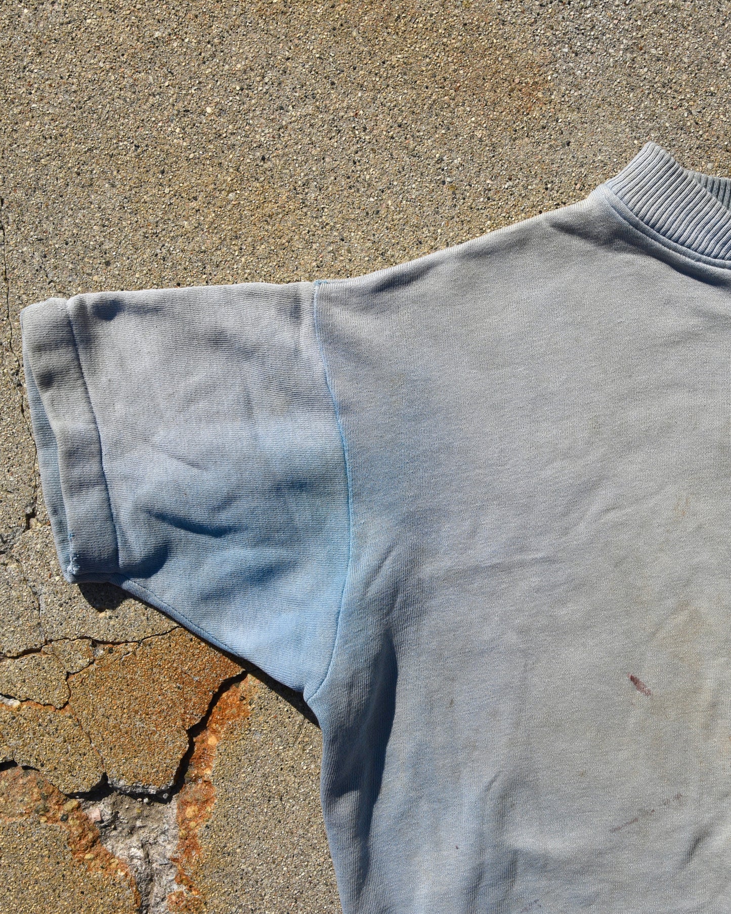1960s Cascadia Sun Faded Blue Quarter Zip Sweatshirt