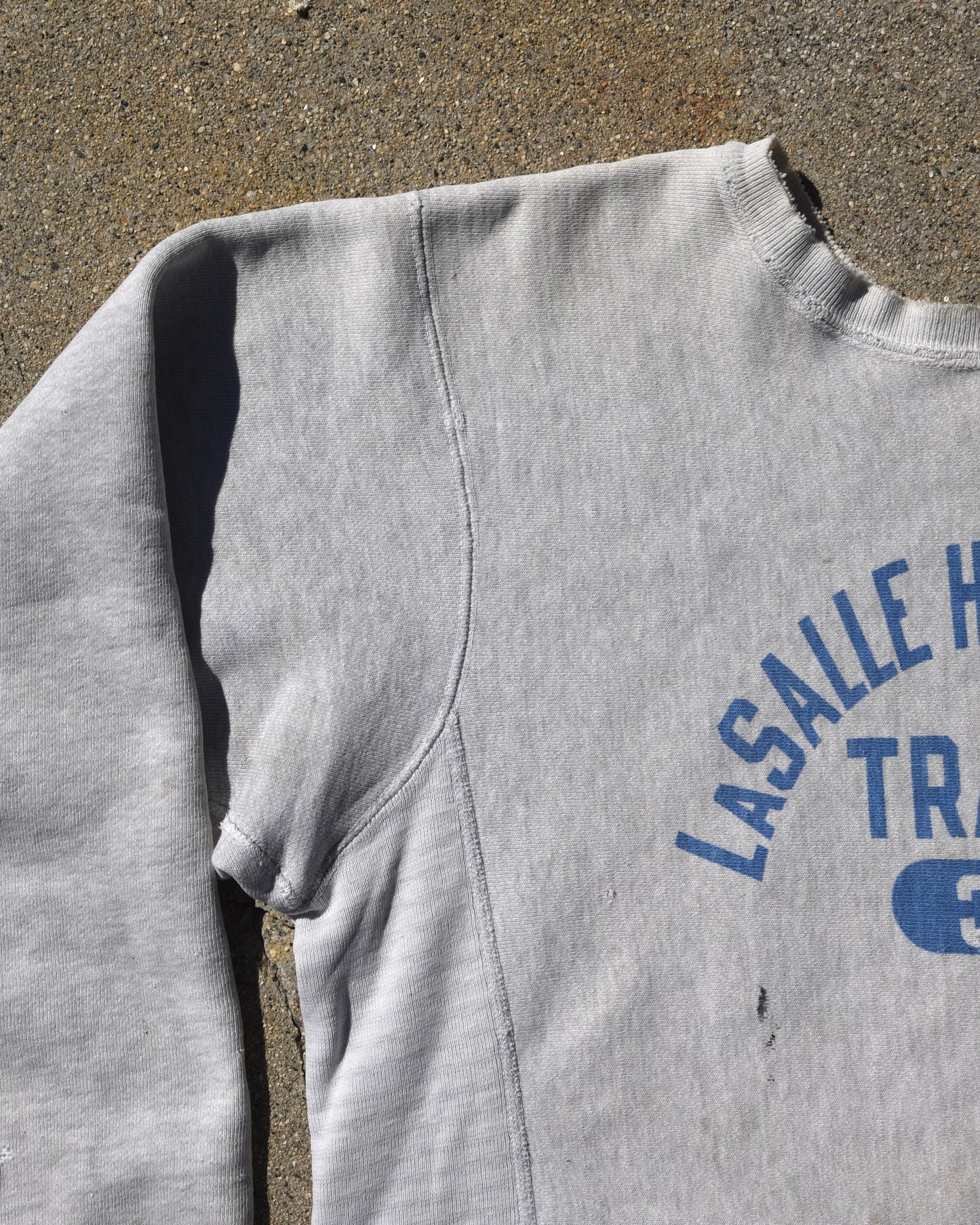 1960s Champion Reverse Weave “Expansion Gusset” LaSalle High School Track Sweatshirt