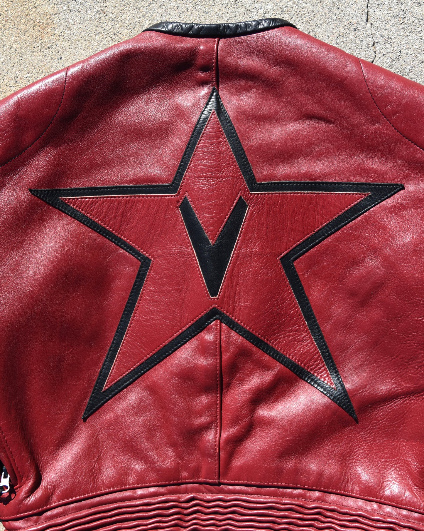 1990s Vanson Star Racing Motorcycle Jacket Size 42