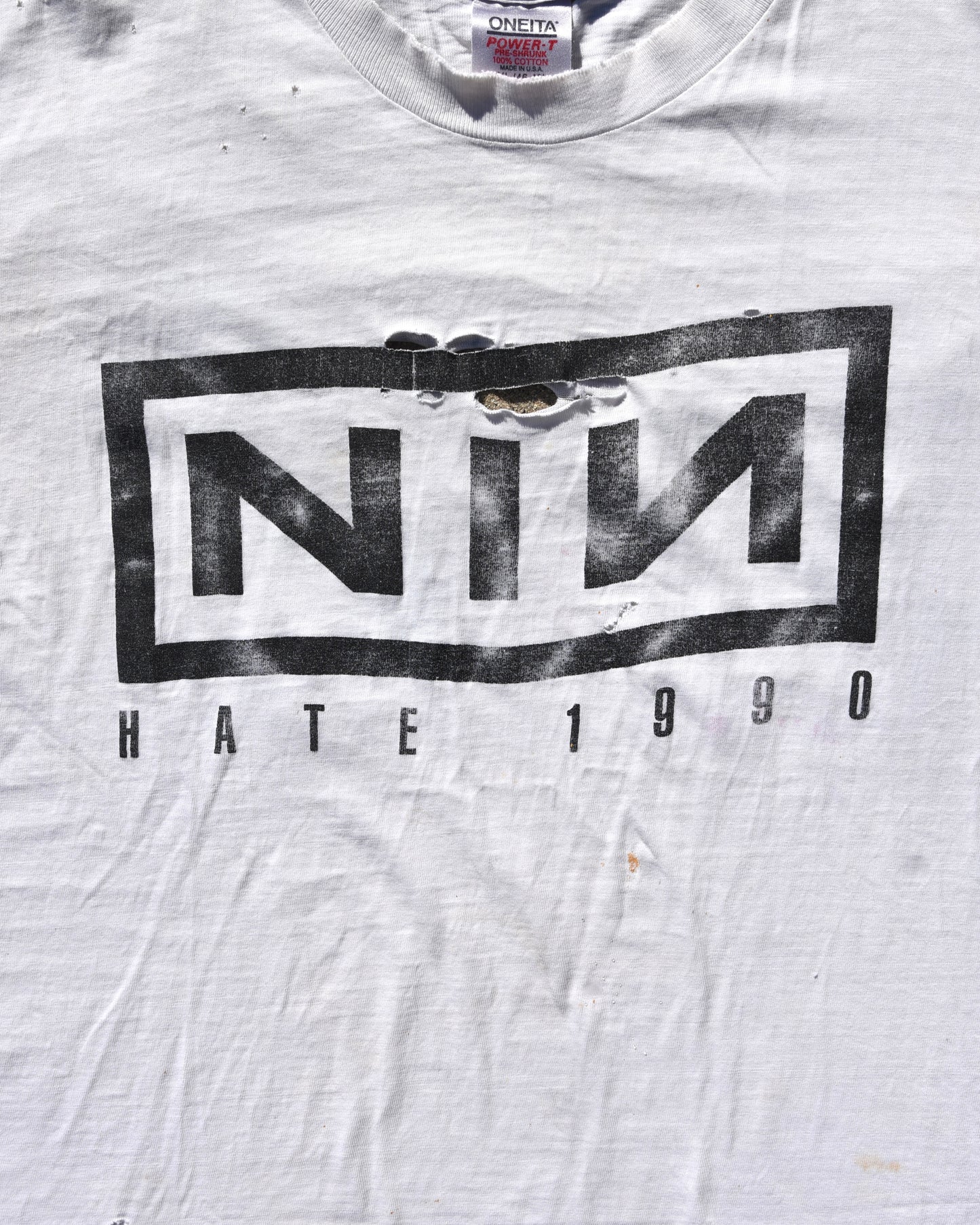Nine Inch Nails Hate 1990 You Get What You Deserve Tshirt Oneita XL