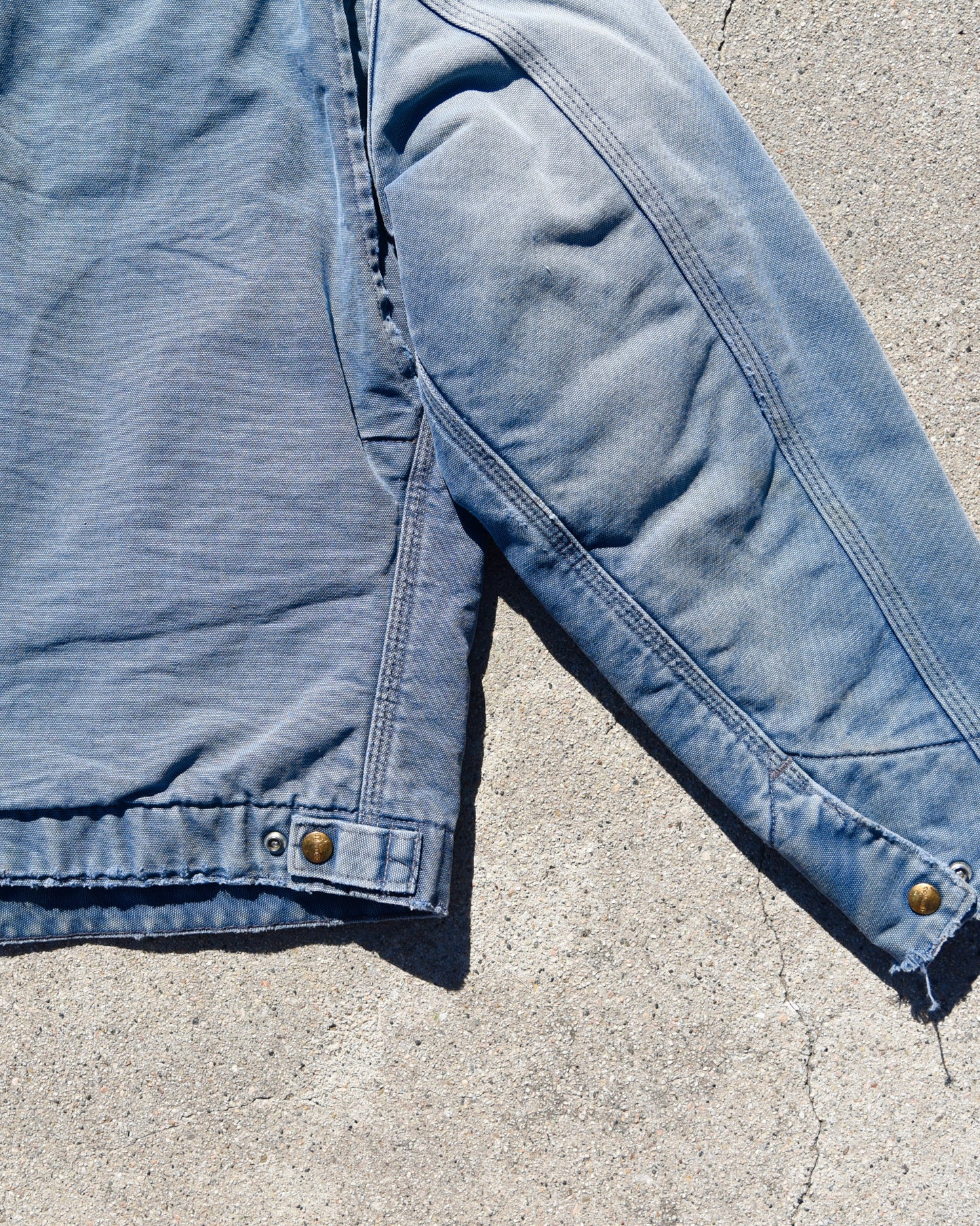 Carhartt J01 NVY Detroit Canvas Jacket Blanket Lined Medium Faded