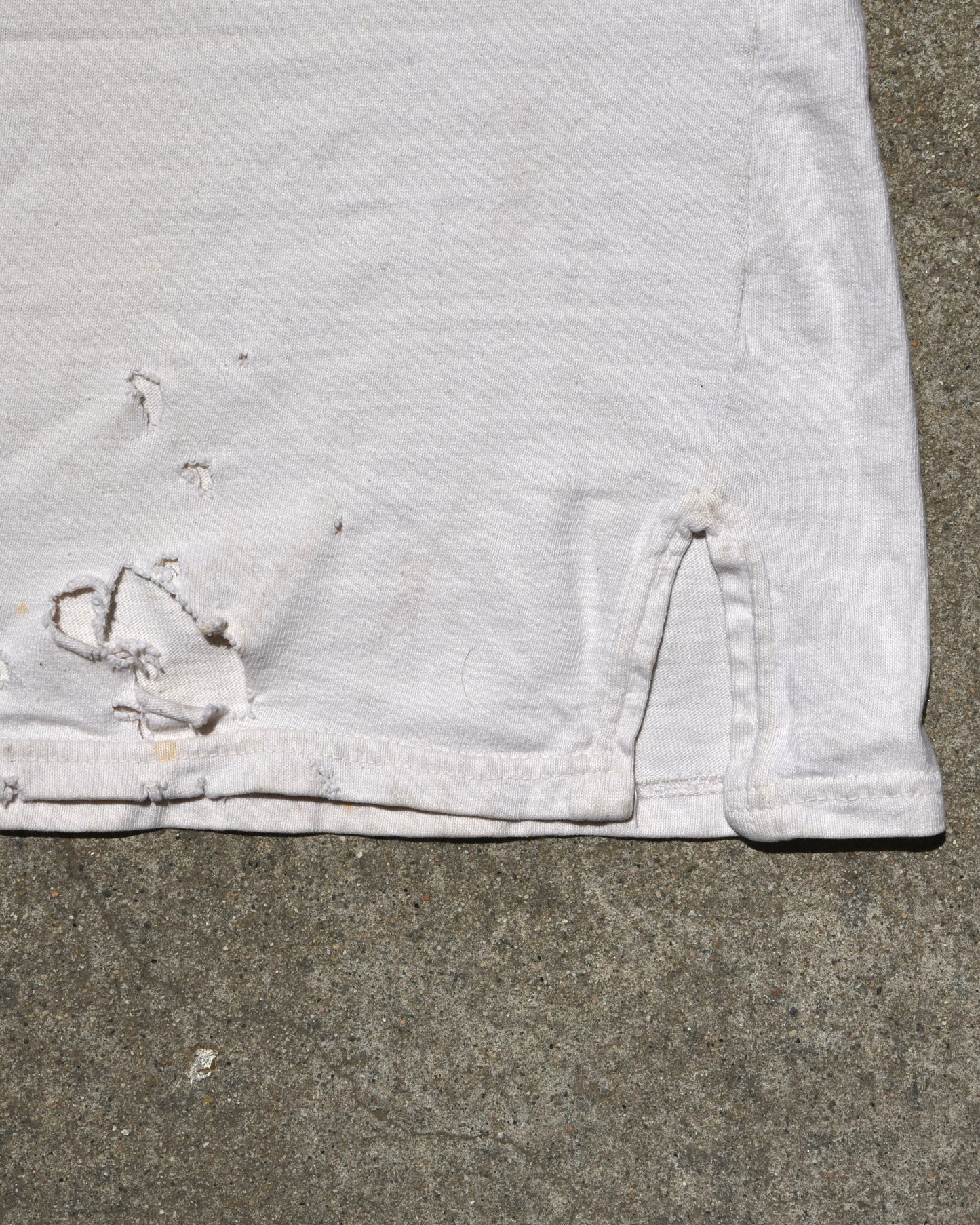 1960s Barons Big Red White Football Jersey Distressed Size Medium