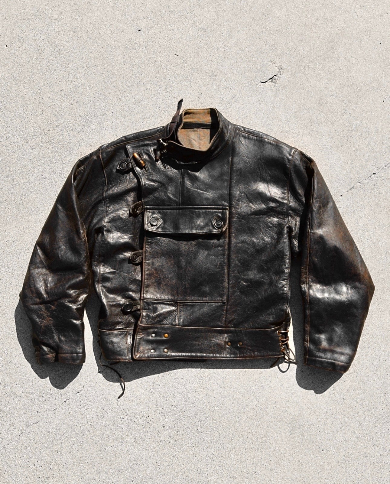 50s swedish motorcycle leather jacket