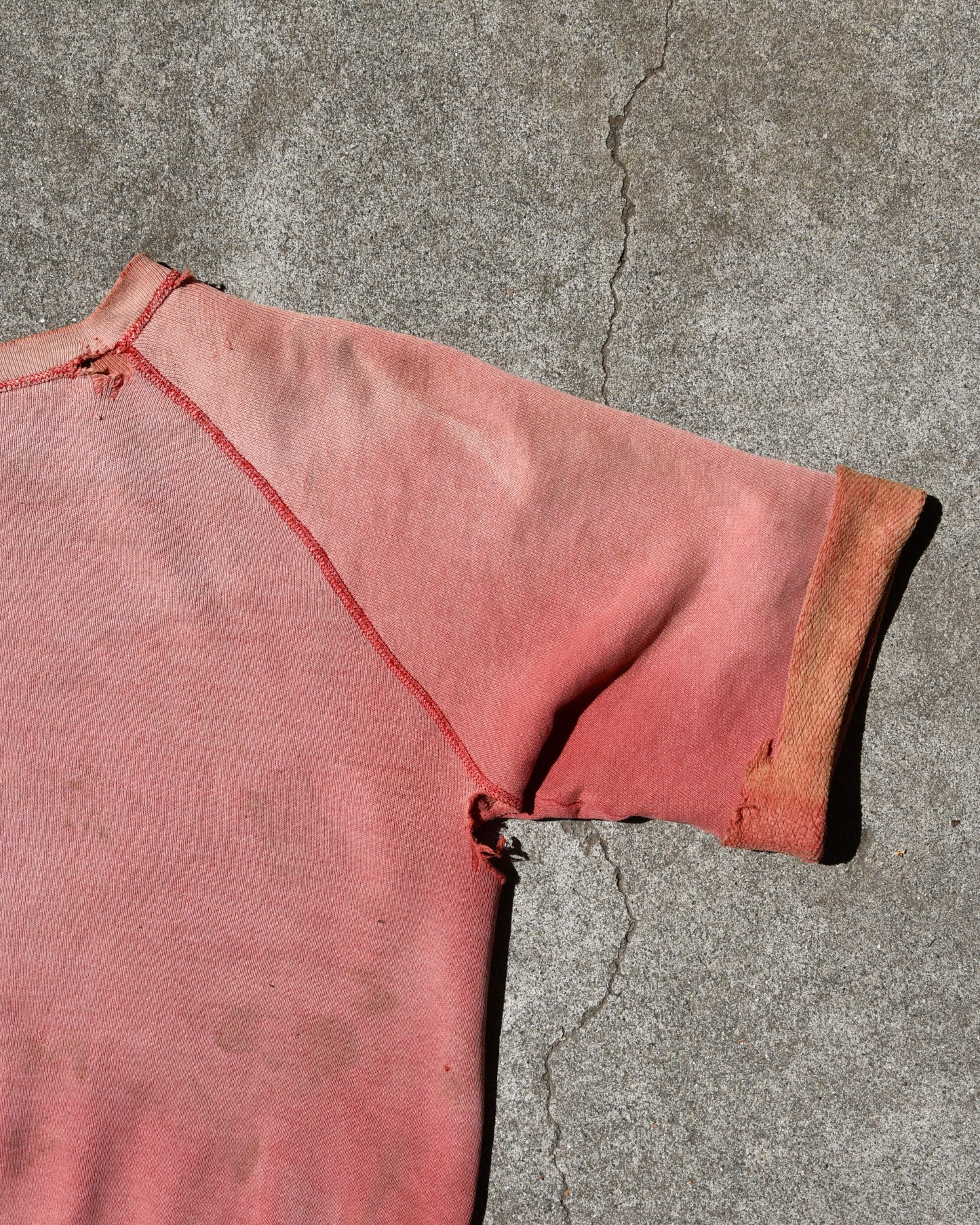 1960s Fraternity Property Of Delta Upsilon Sun Faded Thrashed Sweatshirt