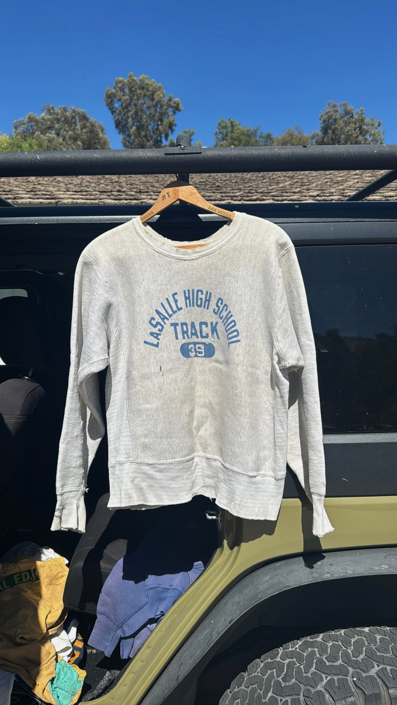 1960s Champion Reverse Weave “Expansion Gusset” LaSalle High School Track Sweatshirt