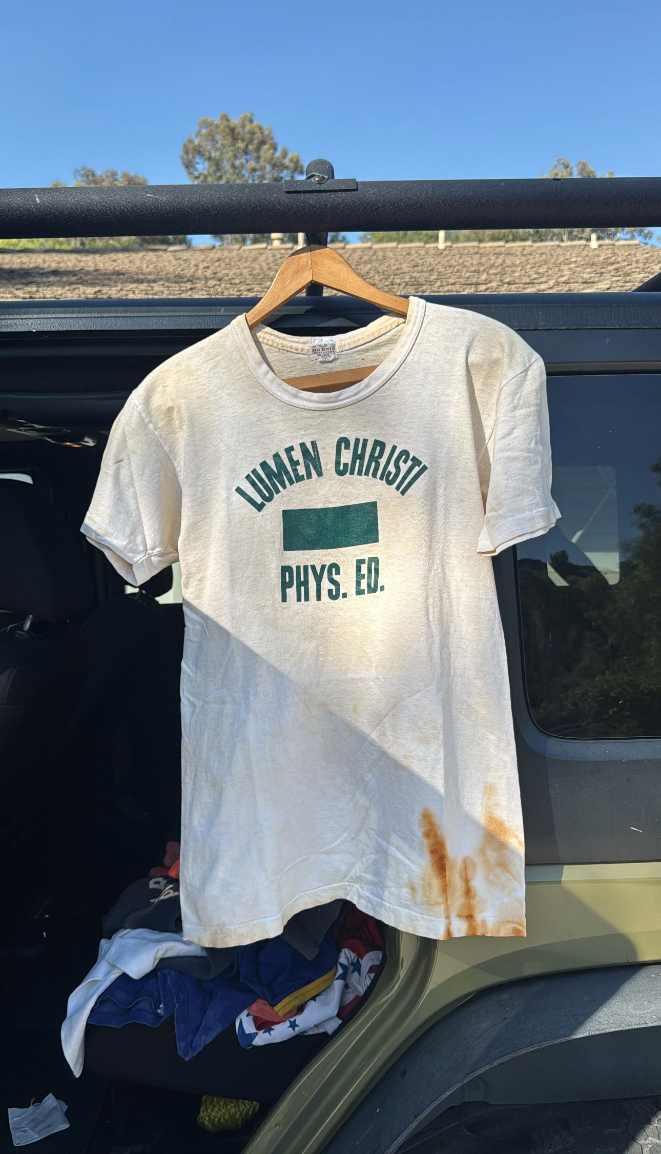 1940s Dix Knit Lumen Christi Phys Ed Tshirt Thrashed