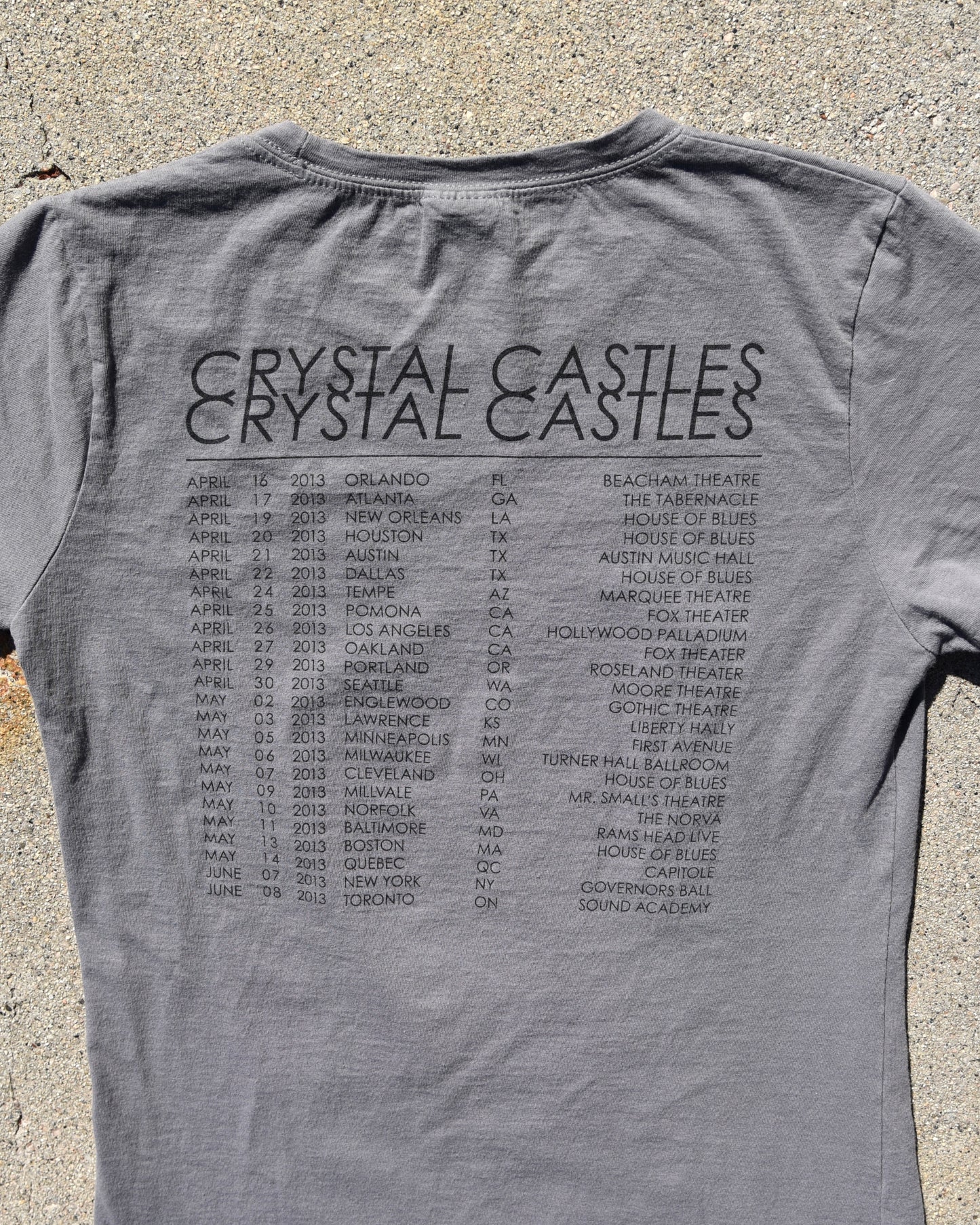 Crystal Castles Affection EP Promo Tshirt - Bay Island - Large