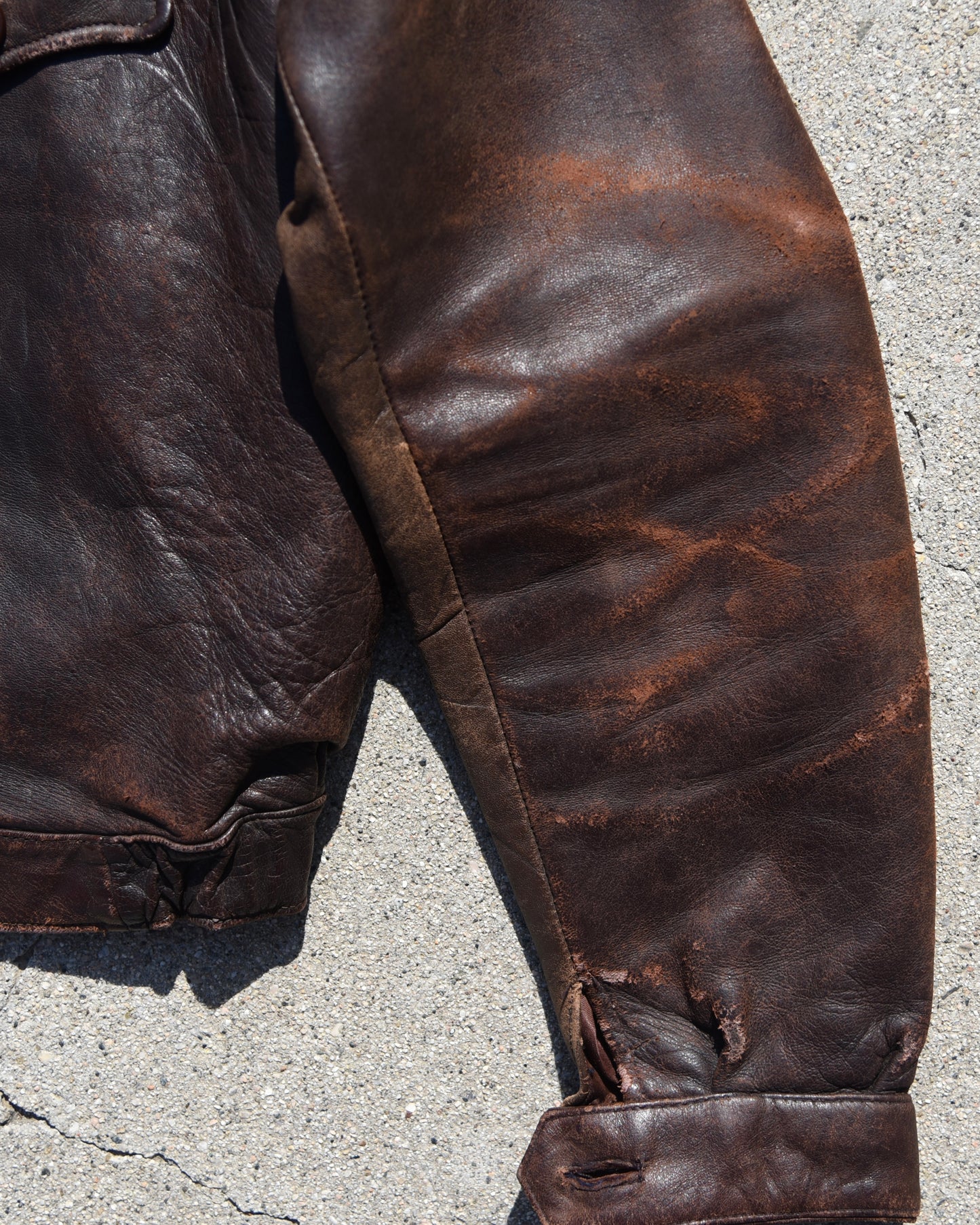 1930s French Cyclist Horsehide Leather Jacket