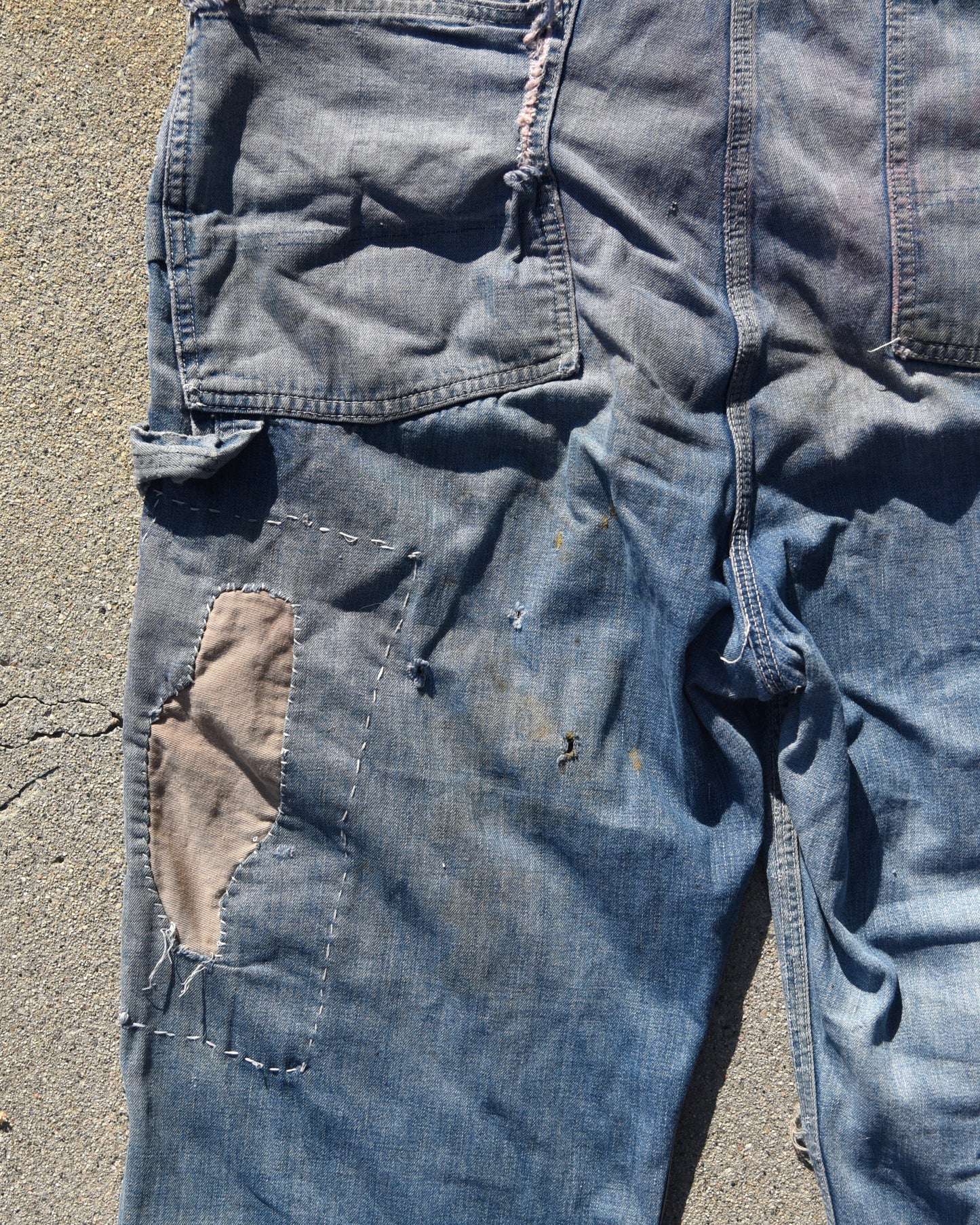 1960s Carhartt Headlight Finck Overalls - Thrashed and Repaired
