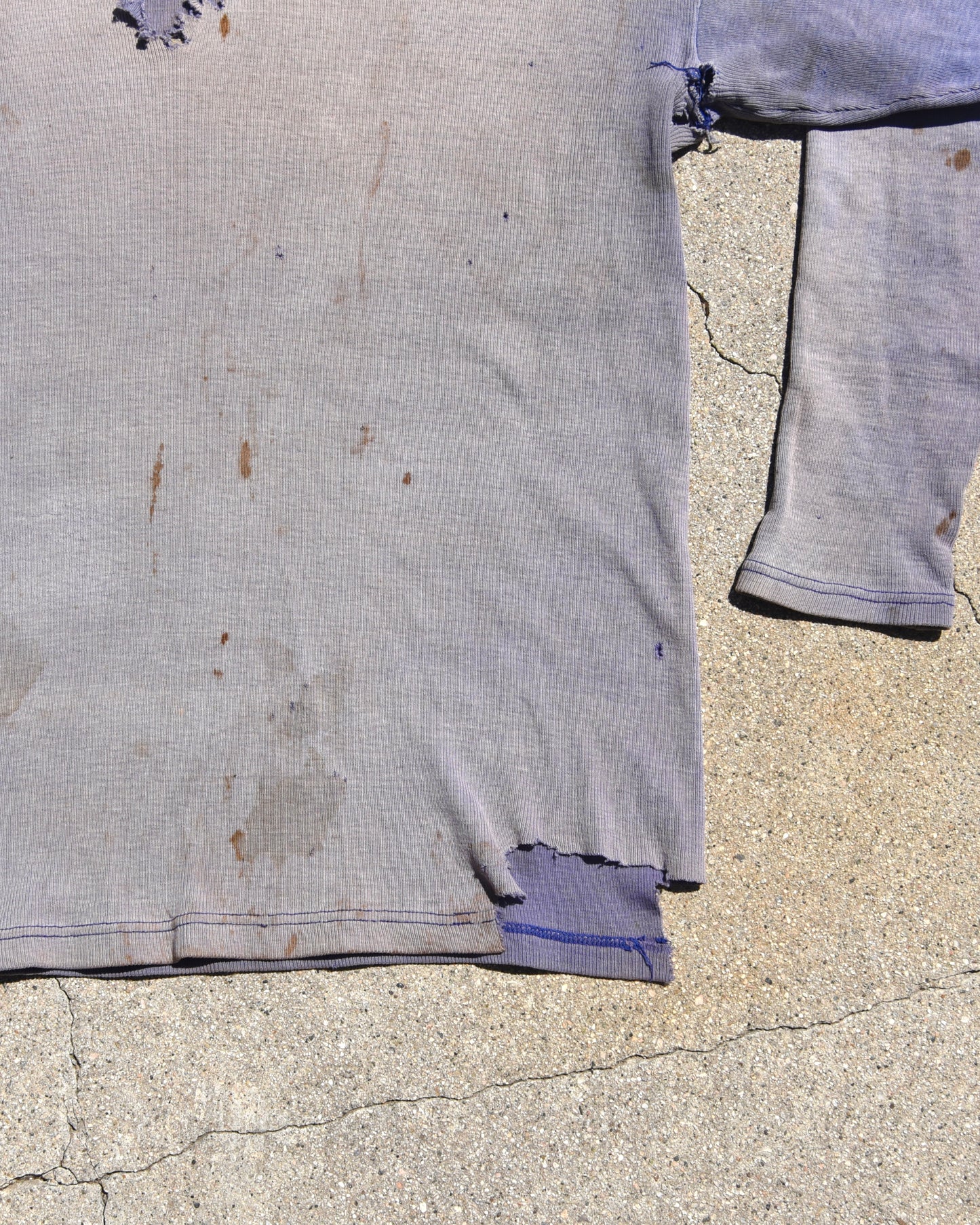 1940s Thrashed and Sun Faded Long Sleeve Tshirt