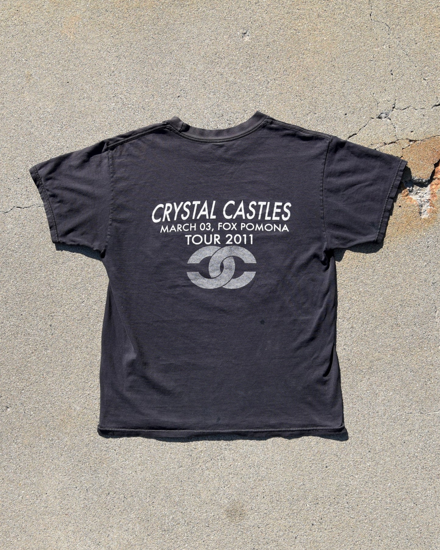 Crystal Castles Official 2011 Sad Face Tour Tshirt