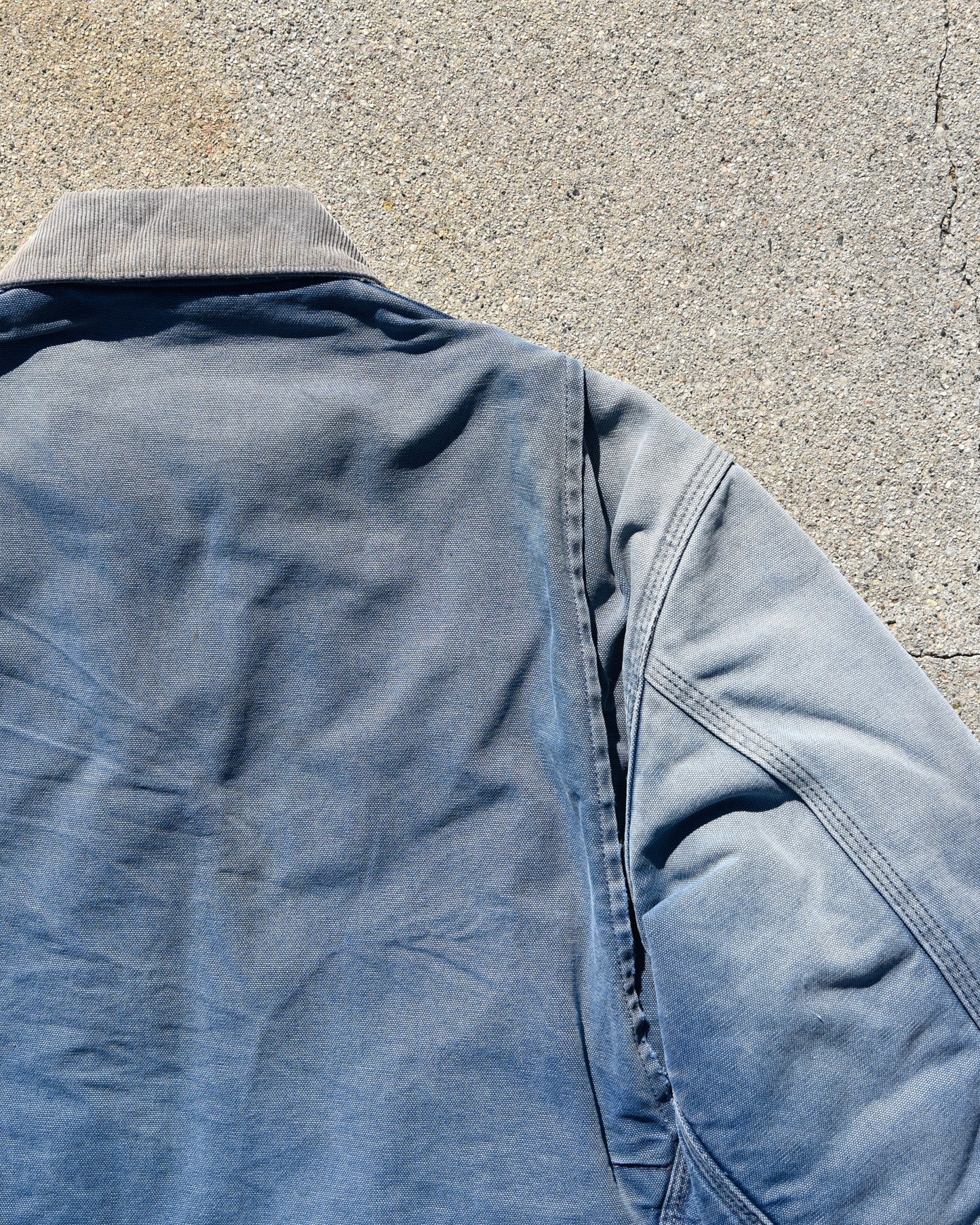 Carhartt J01 NVY Detroit Canvas Jacket Blanket Lined Medium Faded