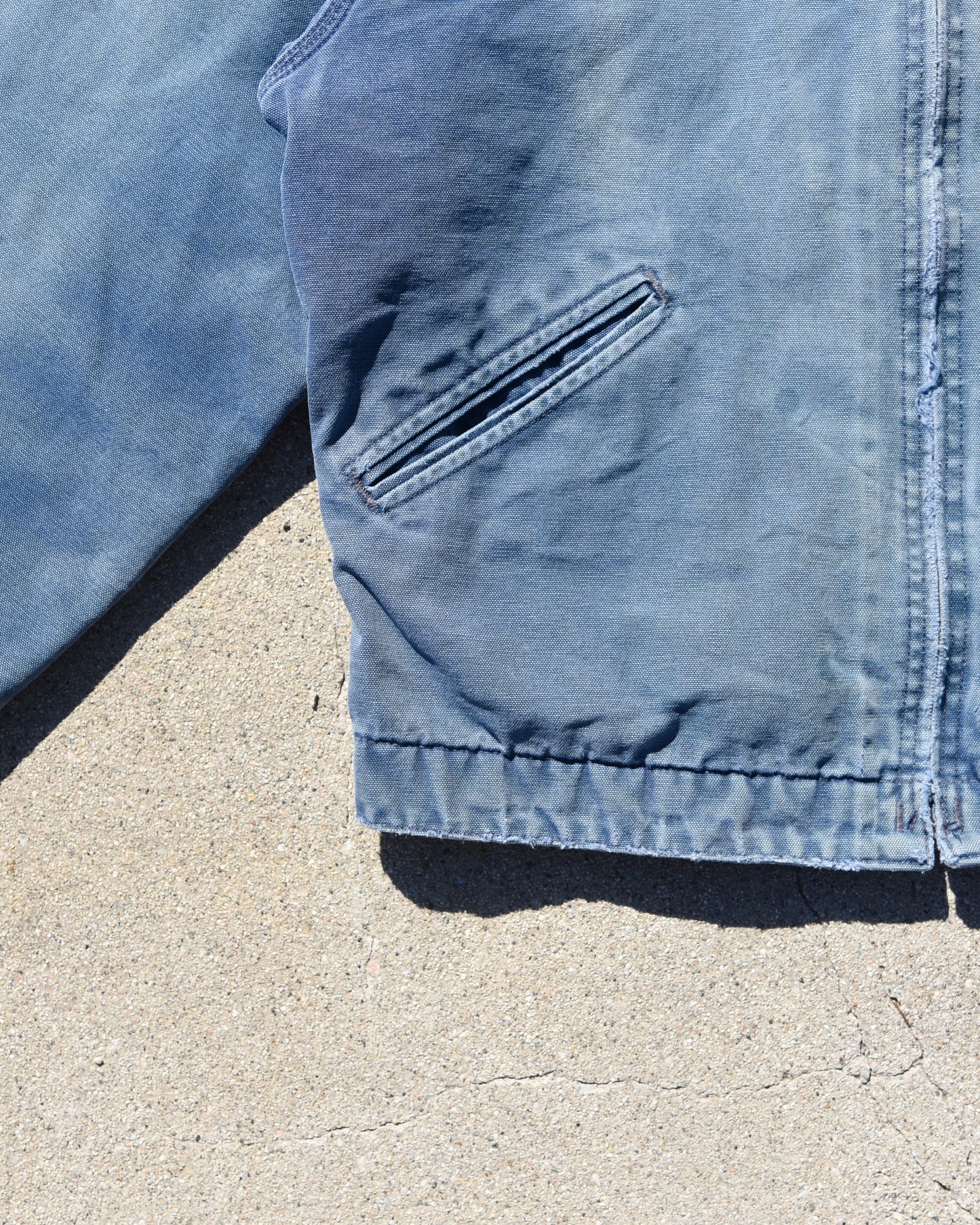 Carhartt J01 NVY Detroit Canvas Jacket Blanket Lined Medium Faded