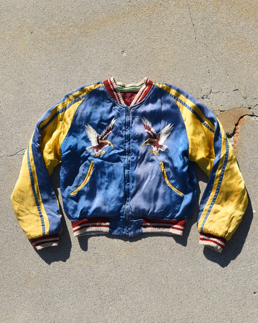 1950s Japan Sukajan Reversible Souvenir Jacket Sun Faded