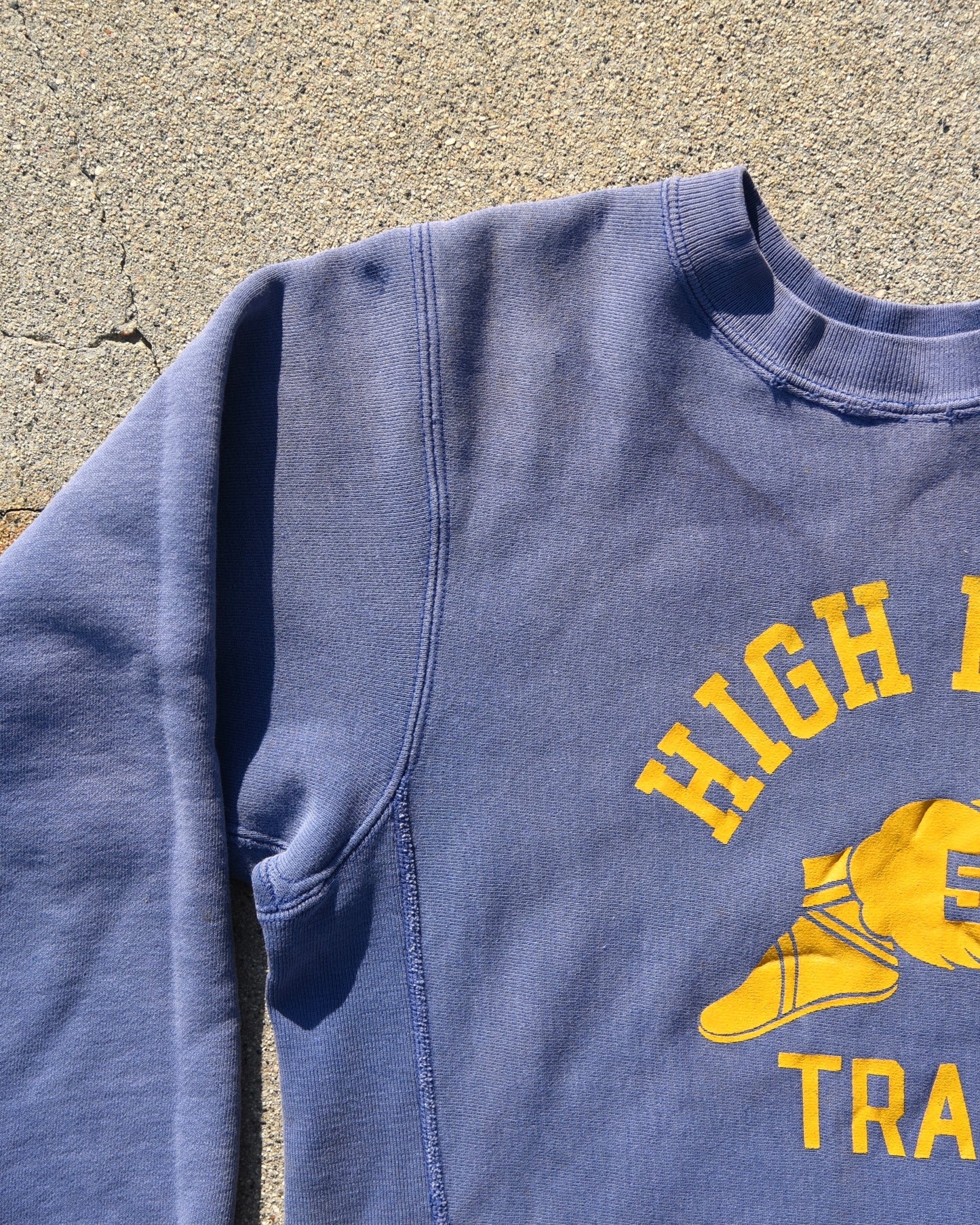 1960s High Point Track Champion Reverse Weave Expansion Gusset Sweatshirt