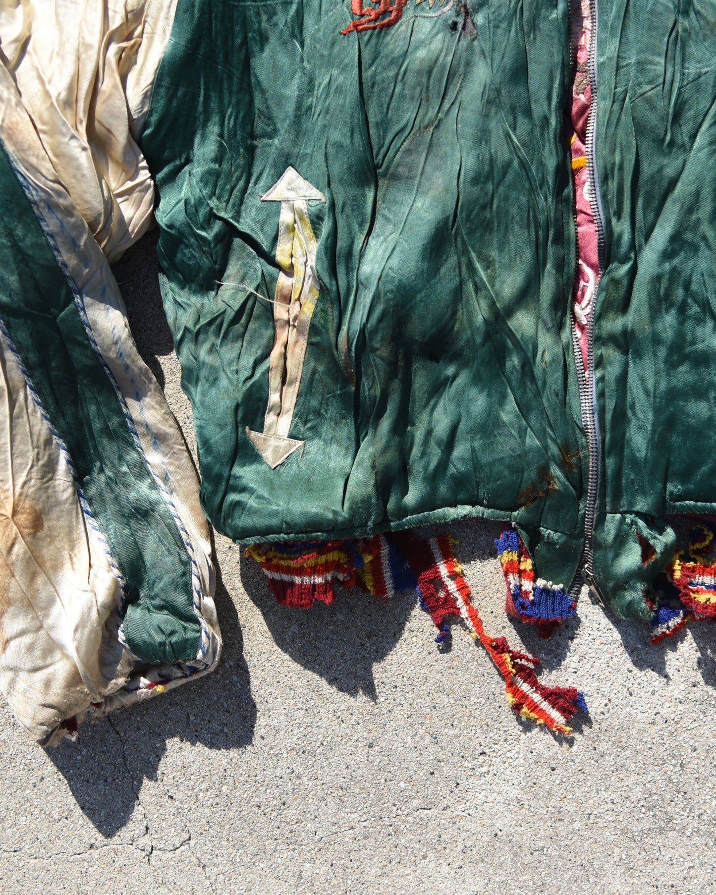 1950s Japan Sukajan Reversible Souvenir Jacket Thrashed