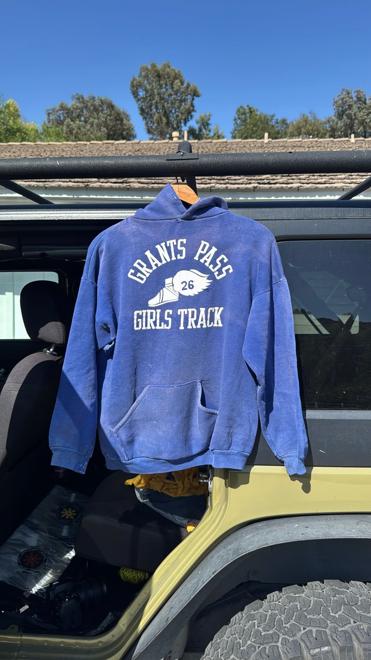 1960s Sun Faded Grants Pass Girls Track Hoodie