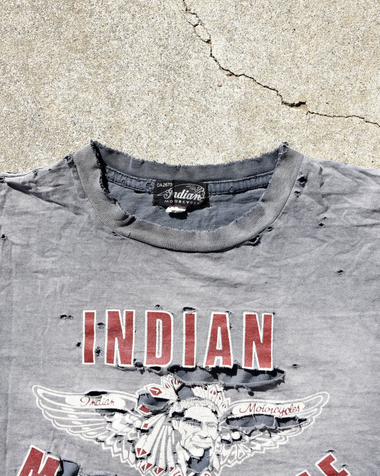 Thrashed and Sun Faded Indian Motorcycles Tshirt
