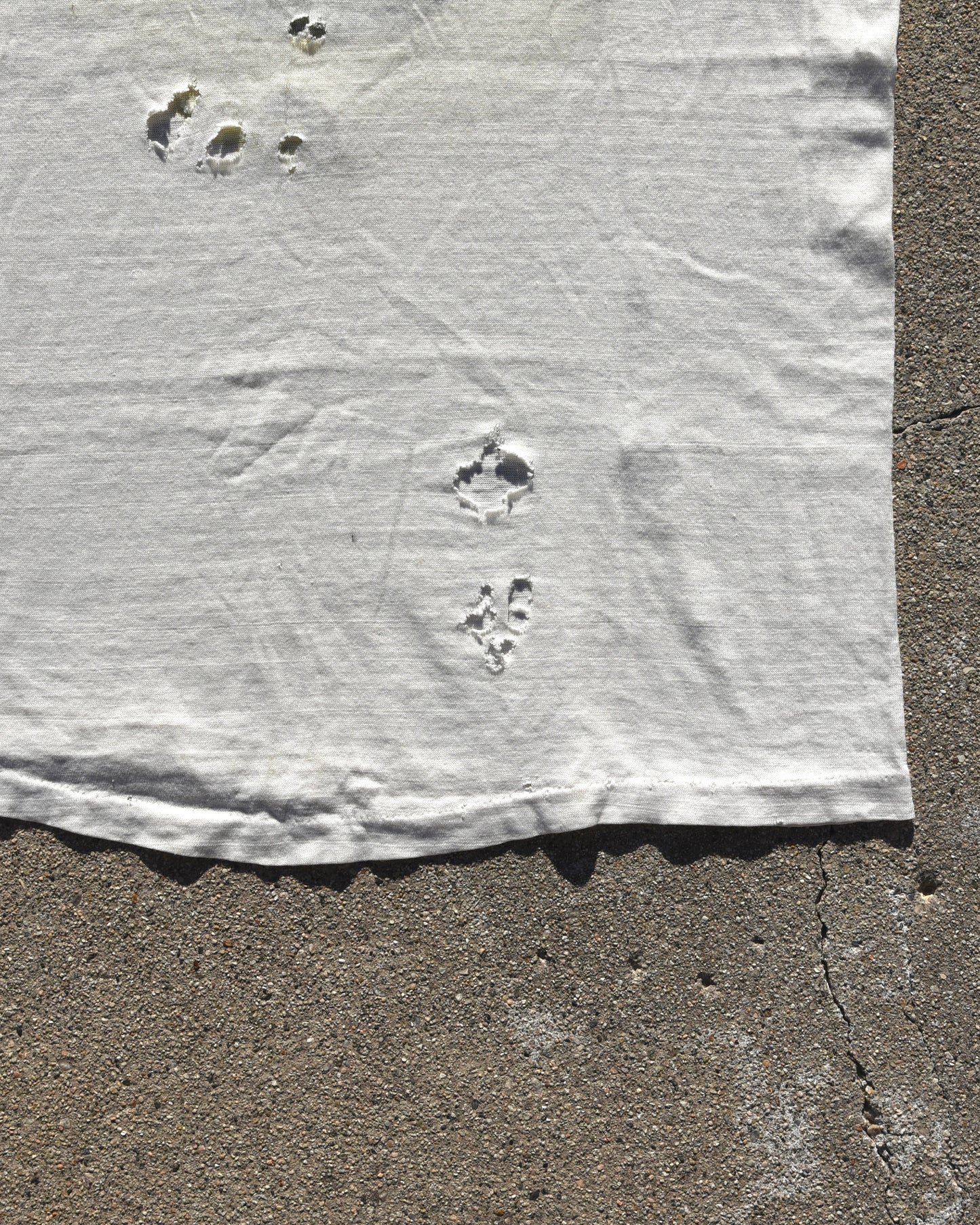 1980s Thrashed and Repaired Smiley Face Tshirt