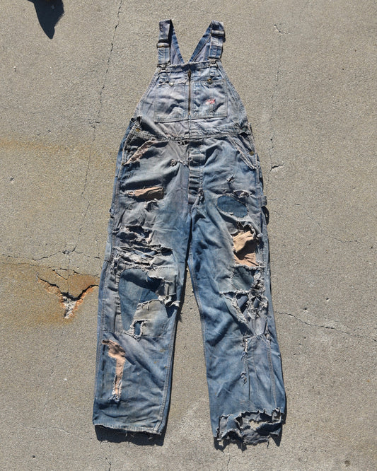 1960s Carhartt Headlight Finck Overalls - Thrashed and Repaired