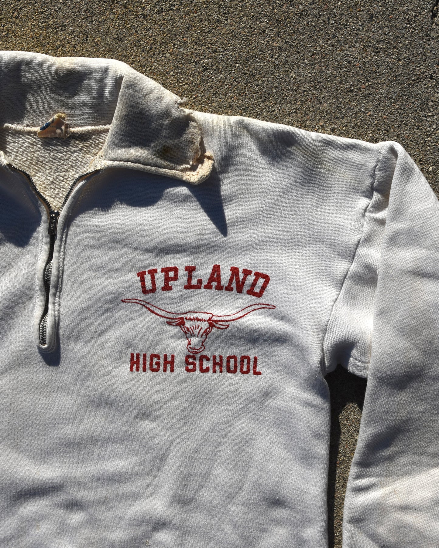 1950s Champion Upland High School Quarter Zip Sweatshirt