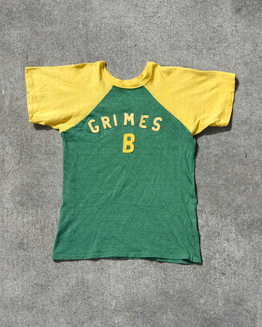 1960s Durene Jersey Fraternity Size M Ringer Green Grimes