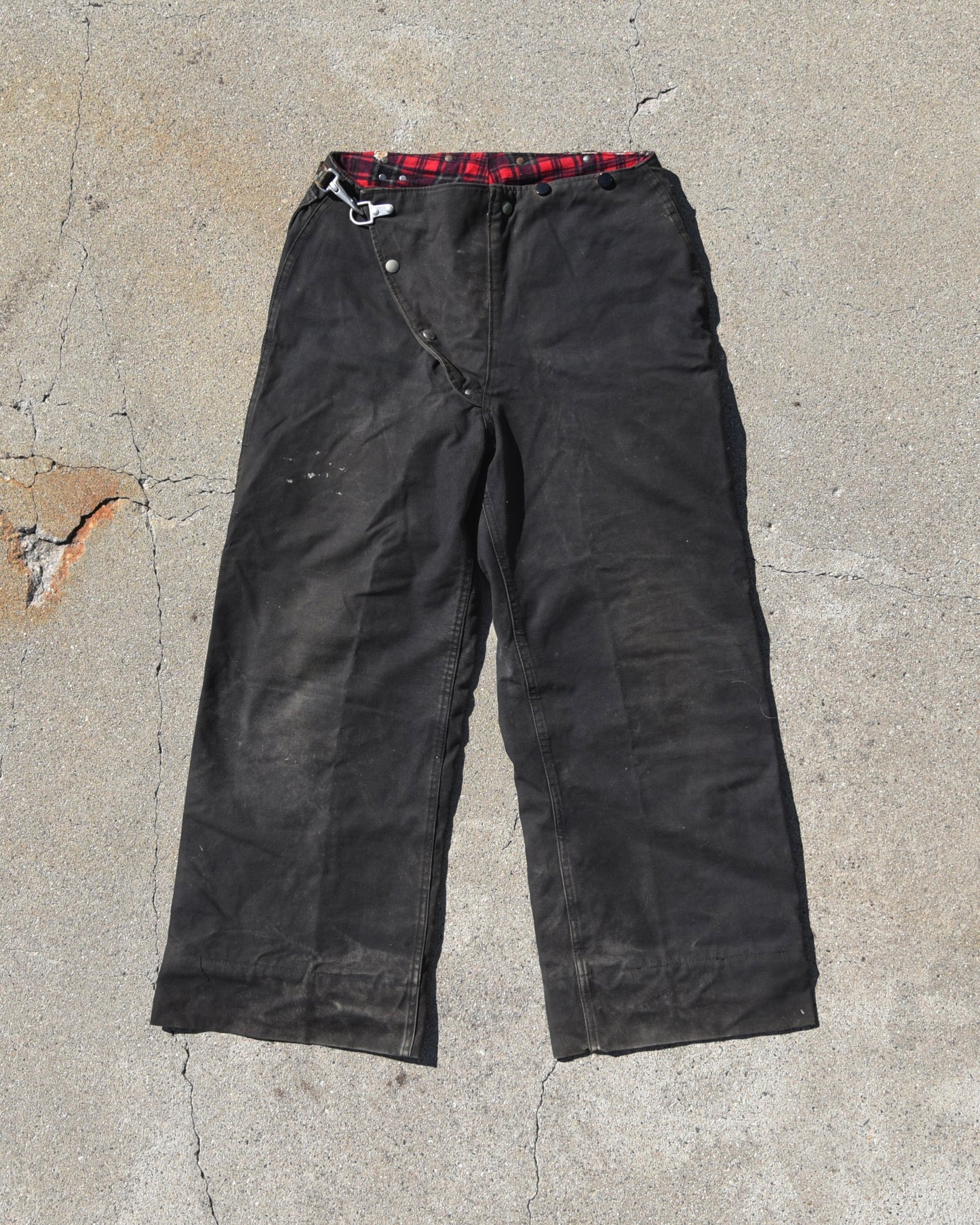 1950s American LaFrance Canvas Fireman Trousers