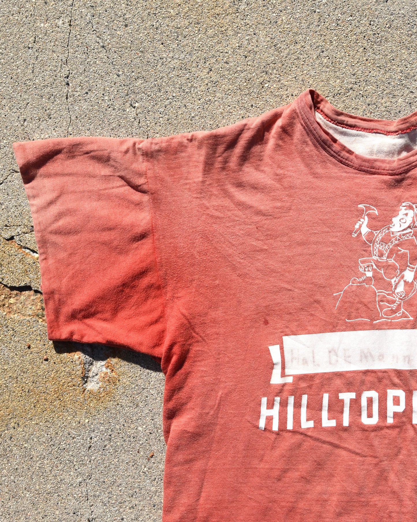 1950s Champion Running Man Double Face Hilltoppers Phys Ed Tshirt