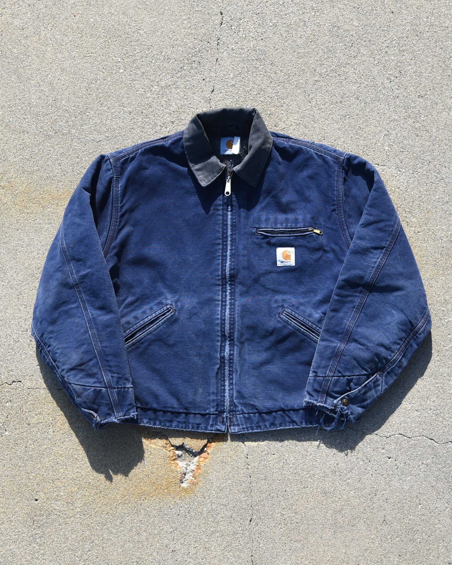Carhartt Detroit Jacket J01 NVY Faded Navy Blue Size Large Mens