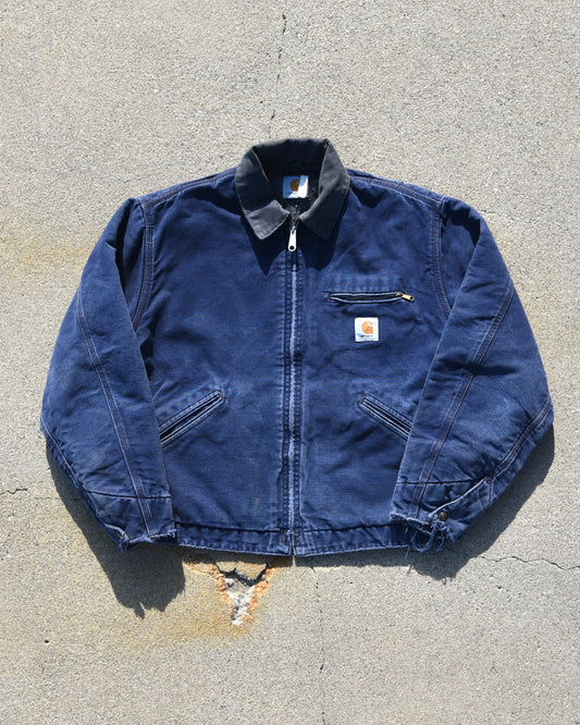 Carhartt Detroit Jacket J01 NVY Faded Navy Blue Size Large Mens