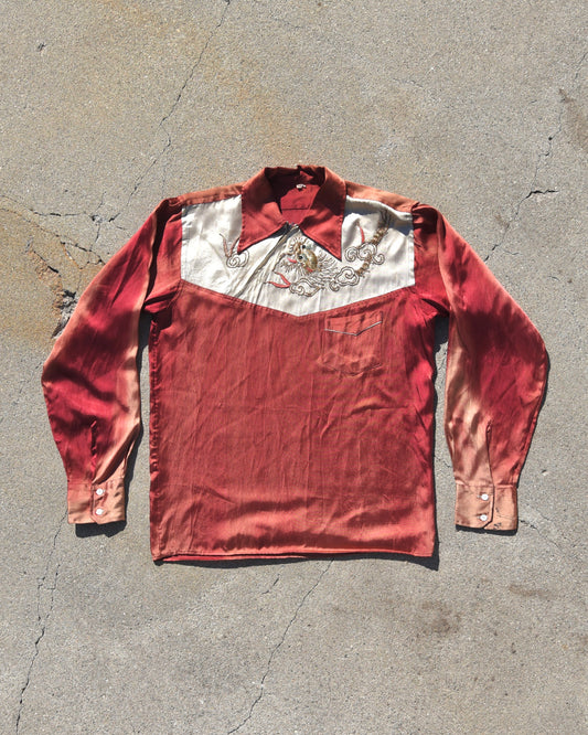 1950s Japanese Sukajan Satin Shirt